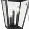 Z-Lite Talbot 3 Light Outdoor Post Mount Fixture, 29.5in. W x 115in. H, Black 579PHBR-3-564P-BK - alternate 4